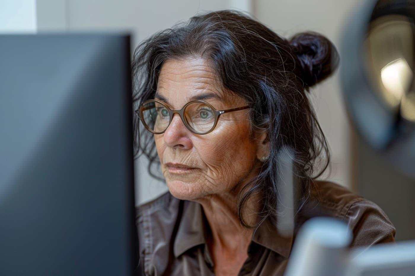 B&B-eigenaresse achter haar computer